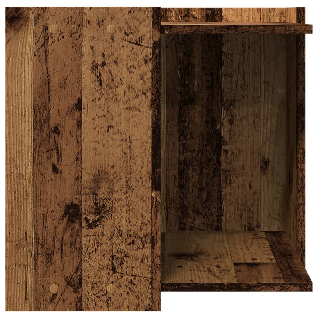 Lit pour chat - Meuble de bac à litière pour chat vieux bois bois d'ingénierie - Image 5