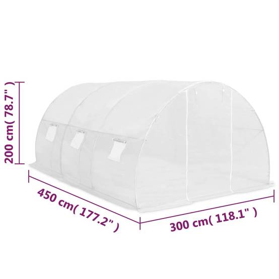 Vidaxl - Serre 13,5 m² 450x300x200 cm vidaXL 45750 - Image 3