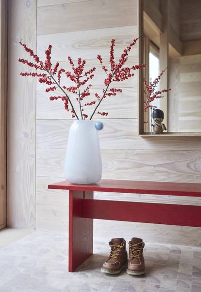 Vase blanc nature verre Living - Image 4