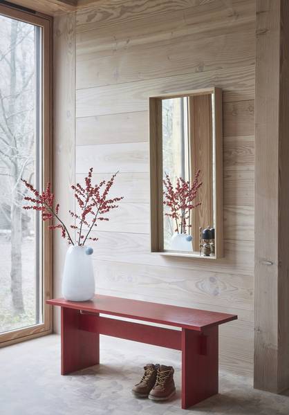 Vase blanc nature verre Living - Image 3