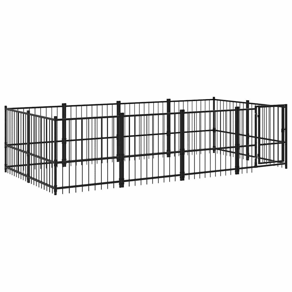 Vidaxl - Chenil d'extérieur pour chiens Acier 7,51 m² vidaXL 3124600 - Imagen 2