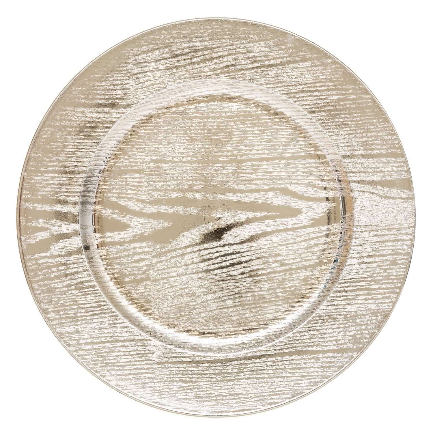 Sans Marque - Lot de 12 dessous d'assiette effet bois - Toilinux
