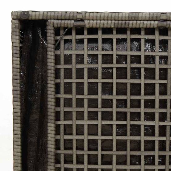 Petite Boîte de Rangement Jardin Polyrotin Étanche pour Coussins Balcon Gris 50x50x50 cm – ComfortXL Outdoor Living - Image 8