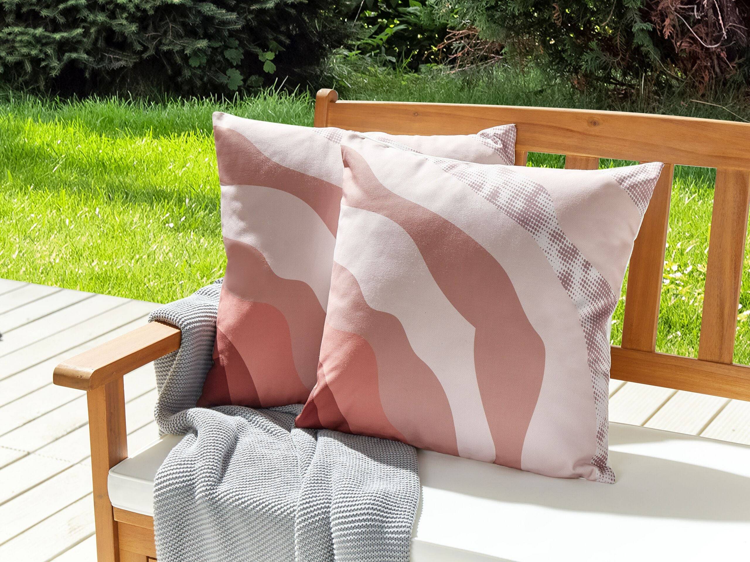 Beliani - Coussin d'extérieur Polyester Rose CAMPEI - Beliani - Imagen 1
