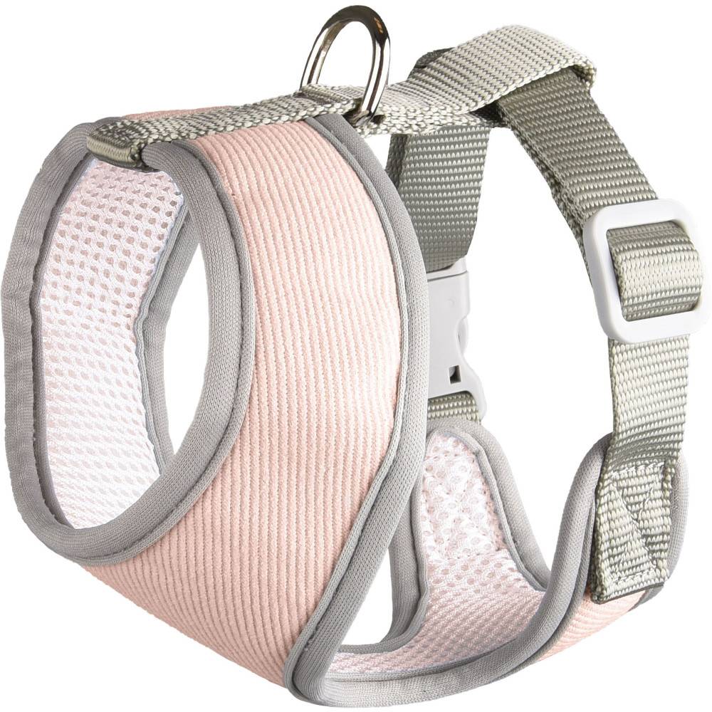 Harnais Small dog S cou 24 cm corps réglable de 32 à 44 cm rose pour chien - Imagen 2