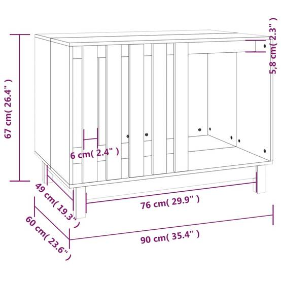 Niche plastique bois marron 90 x 60 x 67 cm - Prolenta premium p393.5 - Image 8