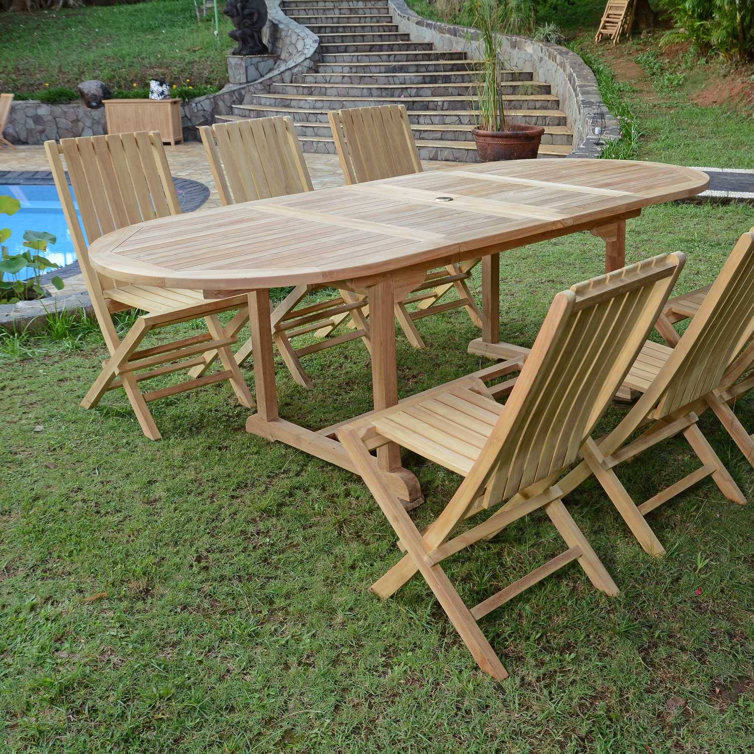 Salon de jardin en teck massif Toga, 6 places - TECK'Attitude - Imagen 2