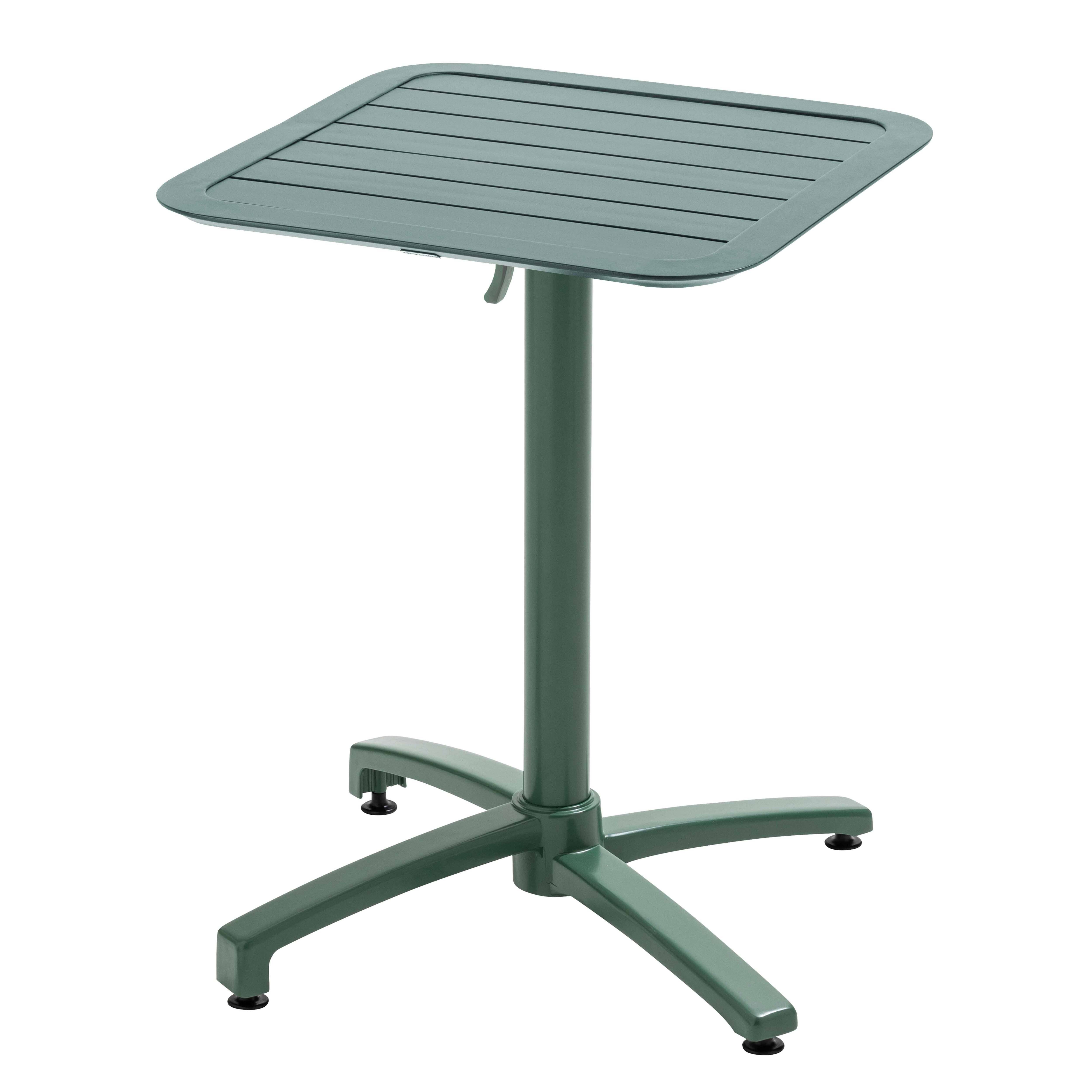Oviala - Ensemble table inclinable 60 x 60 cm et 2 fauteuils vert foncé Almada - Oviala - Imagen 3