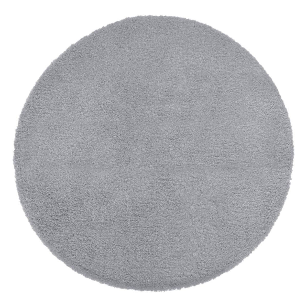 Atmosphera - Tapis effet fourrure gris D80cm - Atmosphera Créateur d'intérieur - Imagen 2