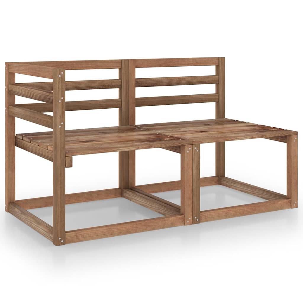 Vidaxl - Salon de jardin 2 pcs Marron Bois de pin imprégné vidaXL 316194 - Imagen 1