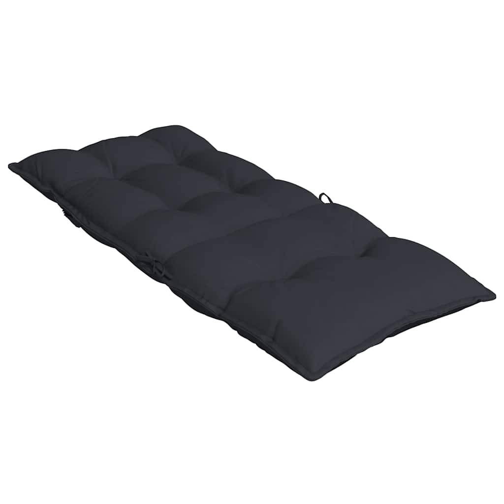 Coussins de chaise à dossier haut tissu oxford noir 120 x 50 x 7 cm, poids:3.75kg - PANGIVO - Image 6
