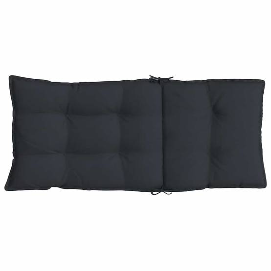 Coussins de chaise à dossier haut tissu oxford noir 120 x 50 x 7 cm, poids:3.75kg - PANGIVO - Image 7