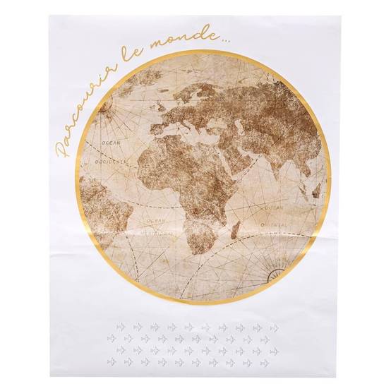 Sticker Plat Mural "Loft" 70x87cm Naturel & Blanc - Image 1