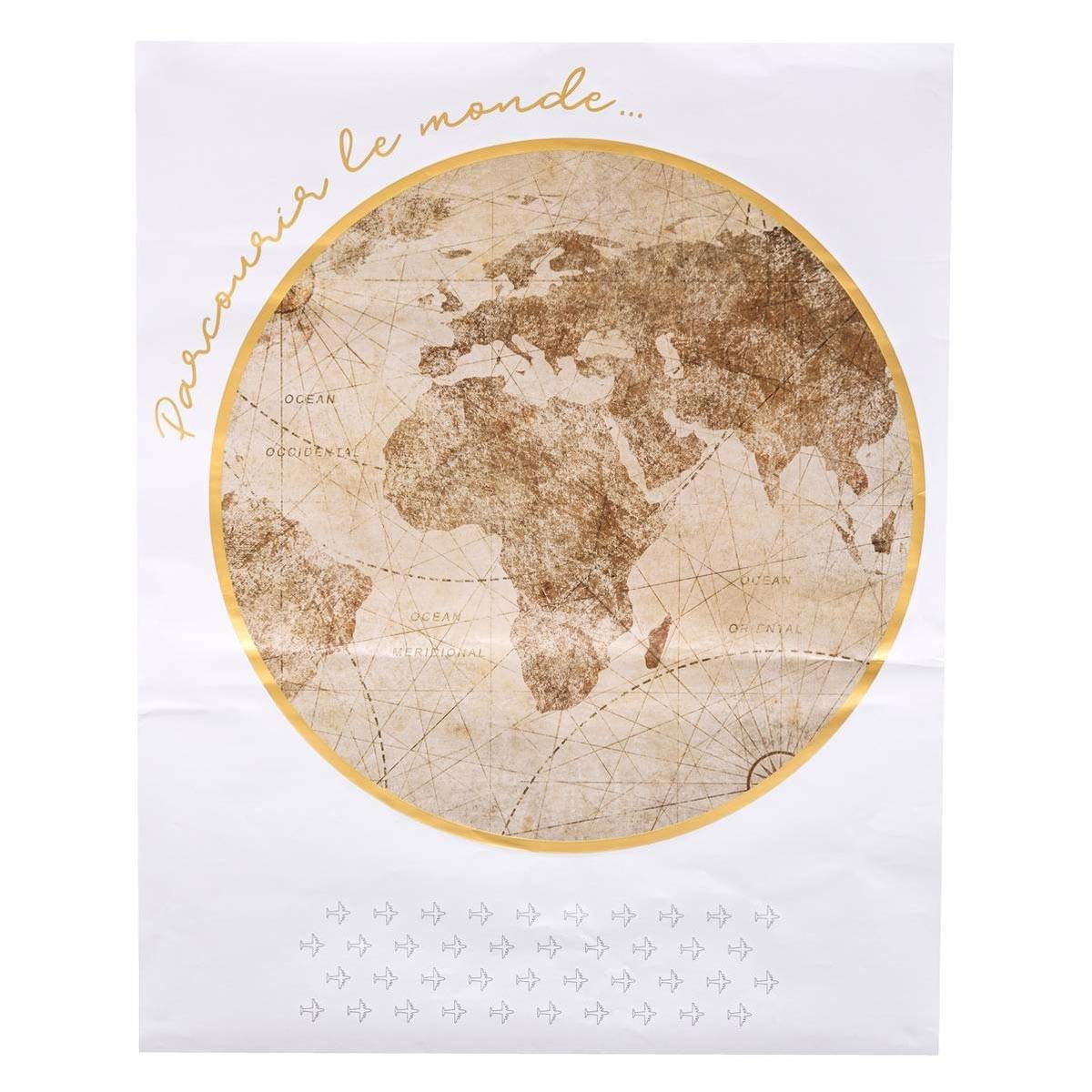 Sticker Plat Mural "Loft" 70x87cm Naturel & Blanc - Image 1