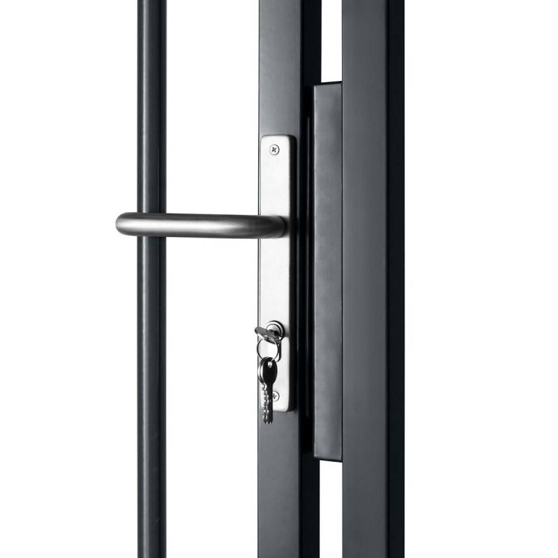 Portail barreaudé acier galvanisé passage 4m00 H 1m80 Gris anthracite - Easy Clôture - Imagen 2