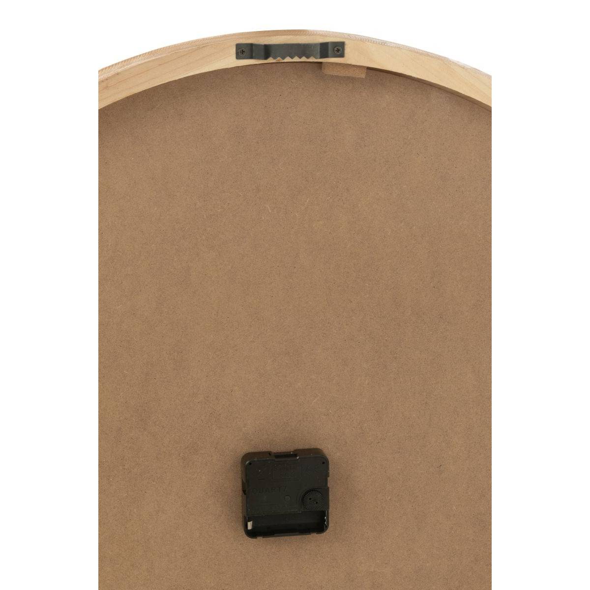 Horloge Murale en Bois "Beatriz" 60cm Blanc & Naturel - Image 3