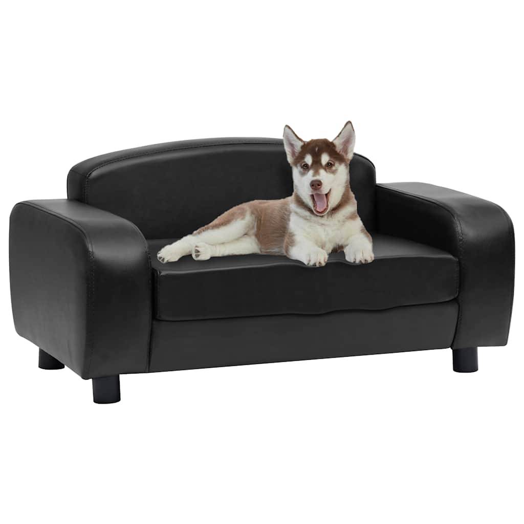 Vidaxl - Canapé pour chien Noir 80x50x40 cm Similicuir vidaXL 170965 - Imagen 1