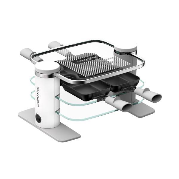 Raclette Lagrange 4 Transparence 079401 Blanc et Gris 4 personnes Transparence 079401 - Image 1