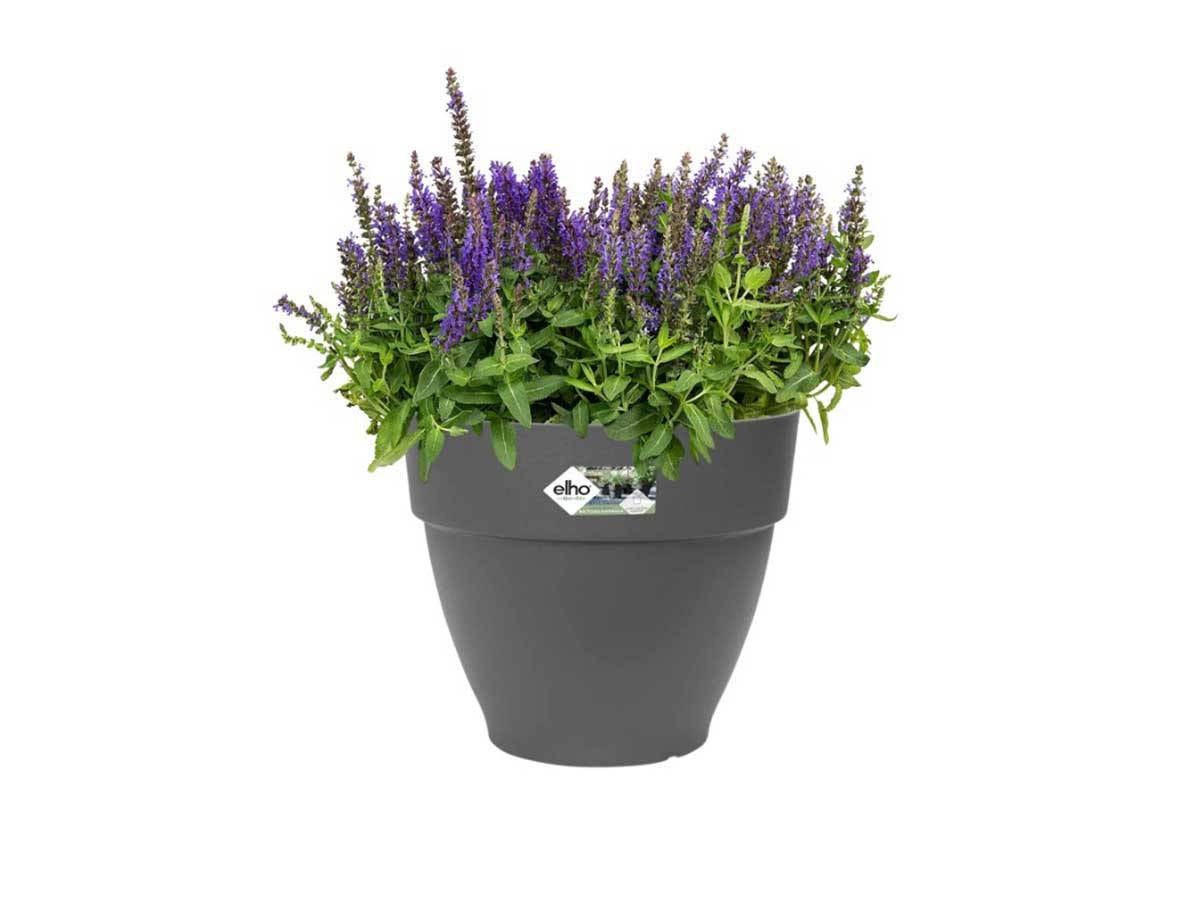 Elho - Pot De Fleurs Rond Vibia - Plastique Réservoir - ø47 - Blanc - Imagen 5