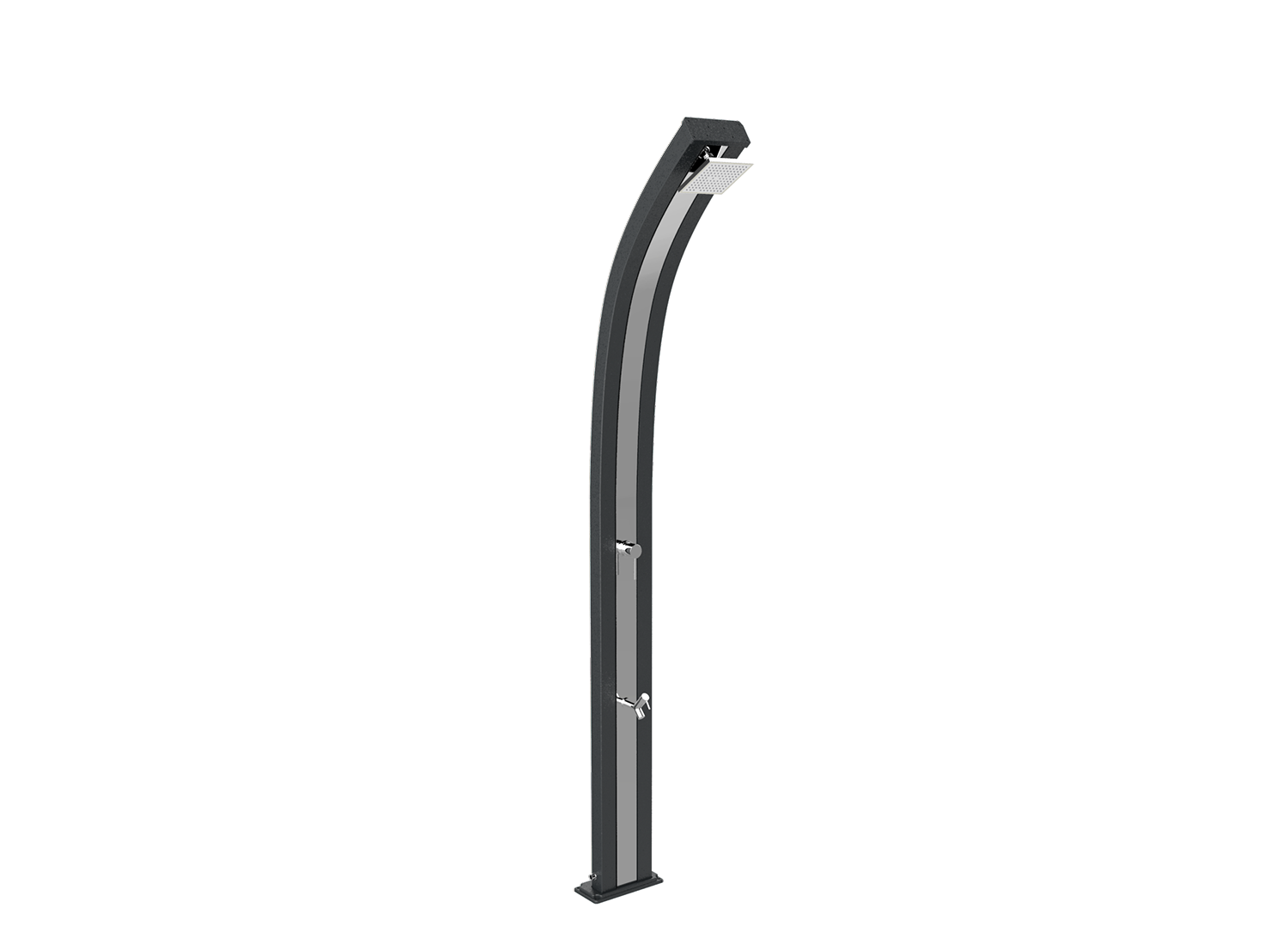 Douche solaire aluminium Spring A120 ANTHRACITE INOX SPRING by ARKEMA DESIGN - Imagen 1