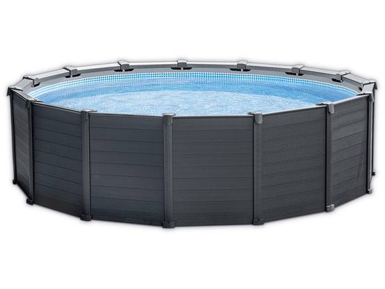 Kit piscine tubulaire Intex Graphite ronde 4,78 x 1,24 m + Kit d'entretien - Image 4