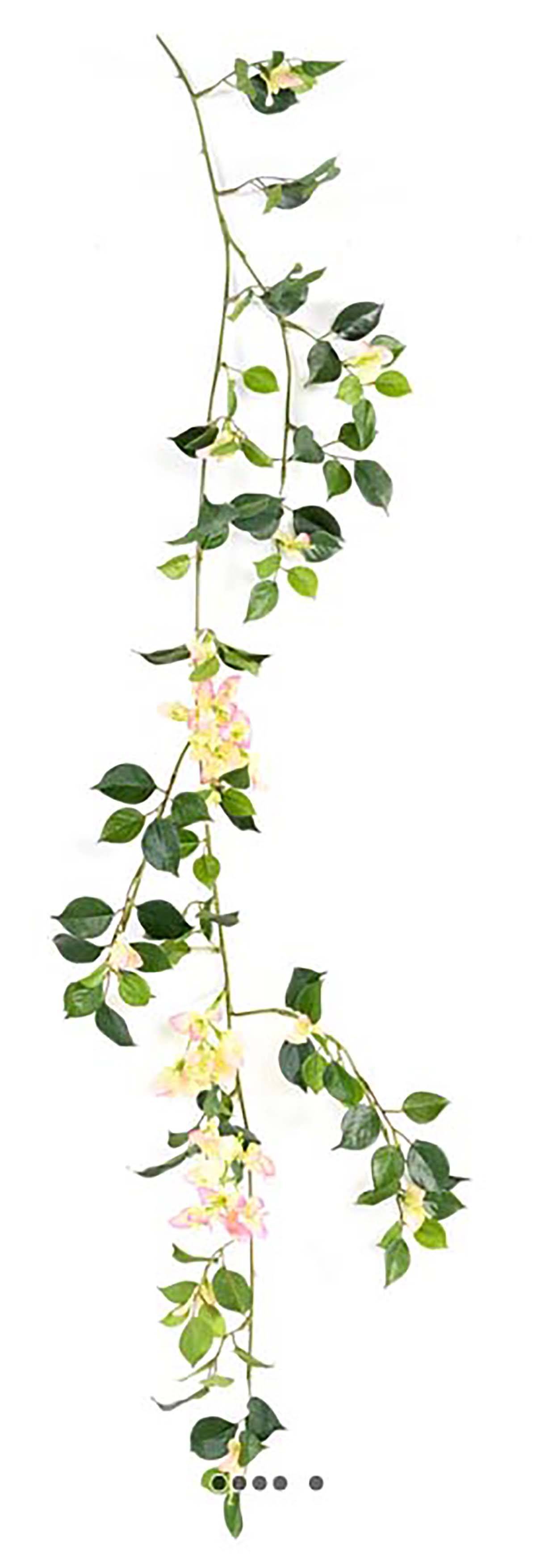 Artificielles - Guirlande de bougainvillier artificielle en tissu L 110 cm Rose-crème - couleur: Rose-crème 705 - Imagen 1