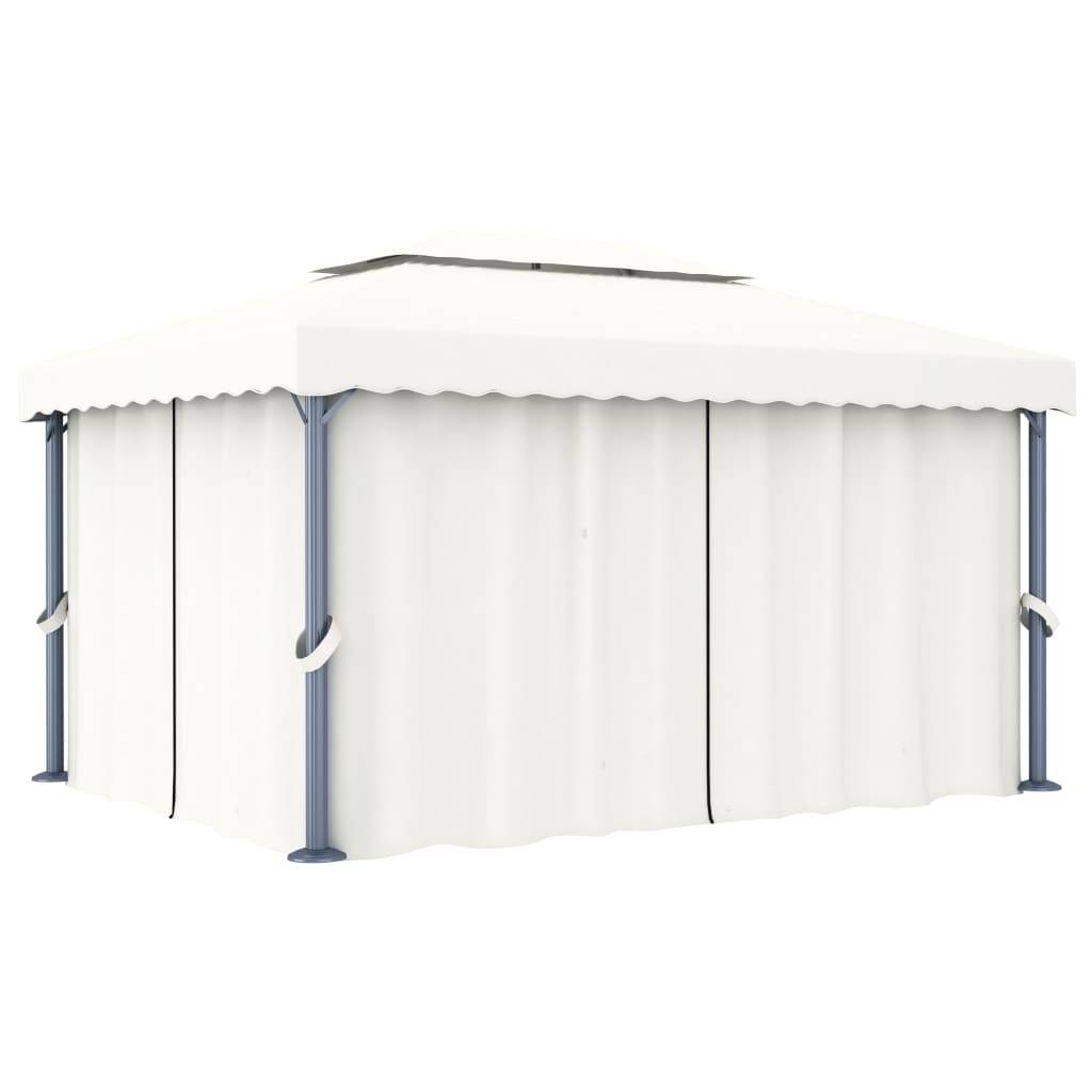 PANGIVO - Tonnelle aluminium blanc crème 400 x 300 x 264 cm - PANGIVO