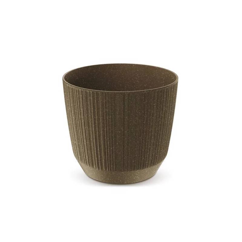 Pot de fleurs Ryfo Eco effet bois - Volume 0,6L - Diamètre 10,7cm - Image 1