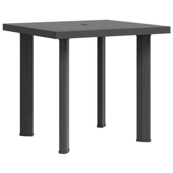 Table de jardin plastique anthracite 80 x 75 x 72 cm - PANGIVO - Image 7