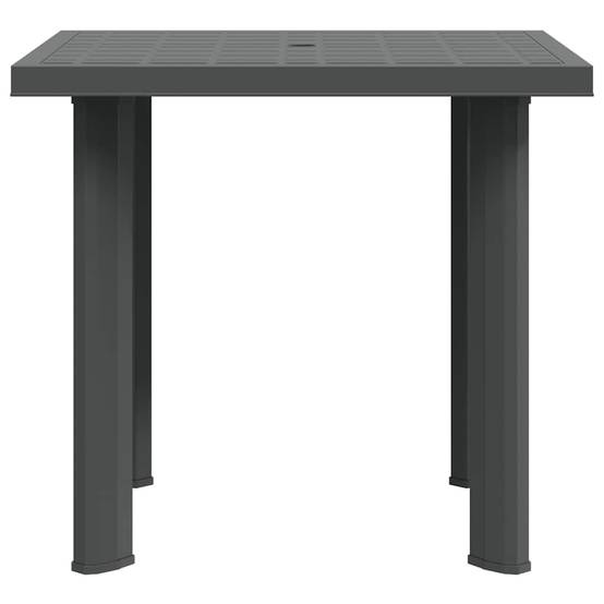 Table de jardin plastique anthracite 80 x 75 x 72 cm - PANGIVO - Image 5