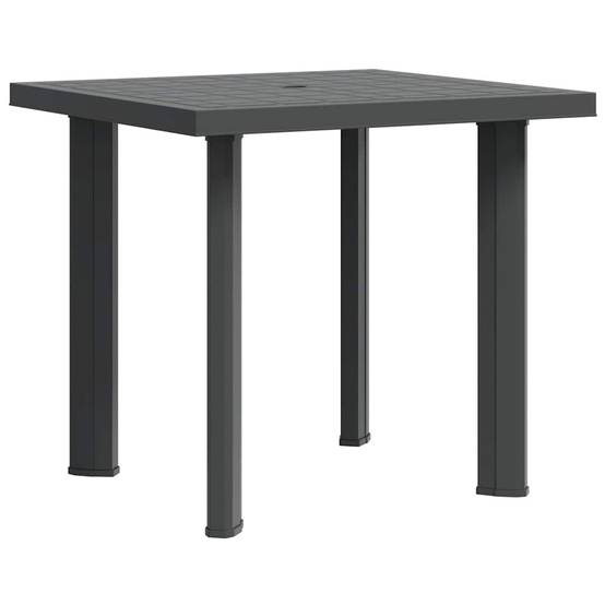 Table de jardin plastique anthracite 80 x 75 x 72 cm - PANGIVO - Image 2