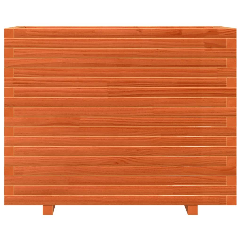 Maison Chic - Jardinière, Bac à fleurs, Pot de fleurs cire marron 90x60x72,5 cm bois de pin massif - Imagen 5