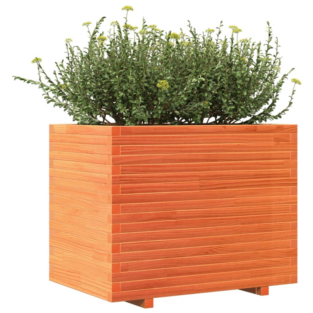 Maison Chic - Jardinière, Bac à fleurs, Pot de fleurs cire marron 90x60x72,5 cm bois de pin massif - Imagen 4