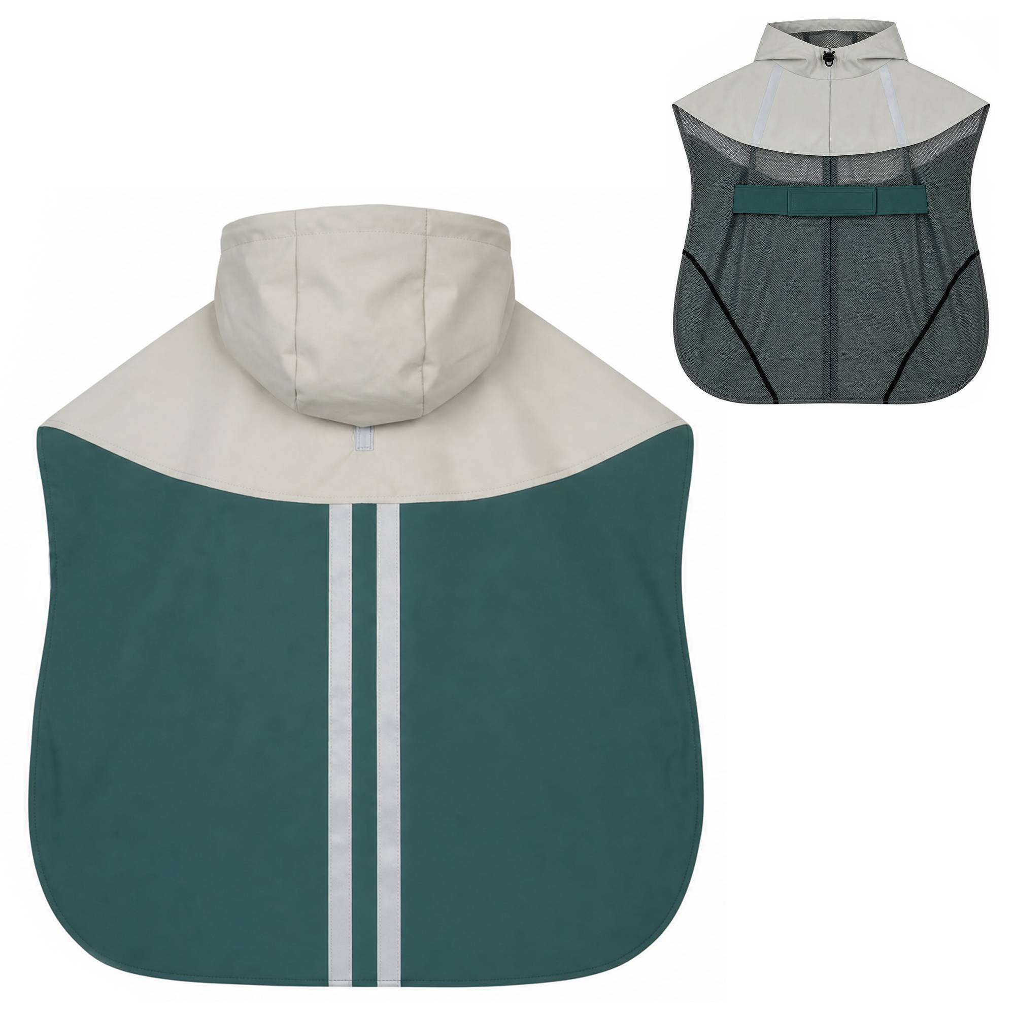 Sans Marque - Imperméable grands chiens 20 à 30 kg capuche verte - Image 2