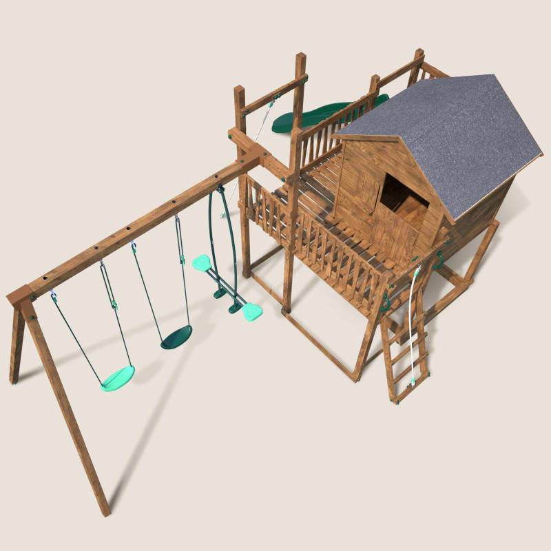 Soulet - Aire de jeux avec cabane et toboggan COTTAGE HAPPY - Image 5