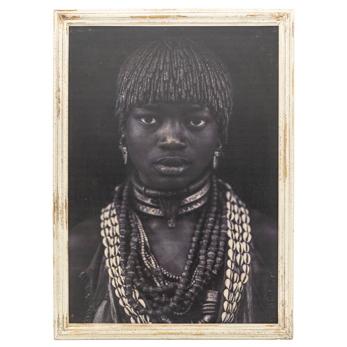 Aubry Gaspard - Tableau portrait femme africaine - Noir et blanc - Imagen 1