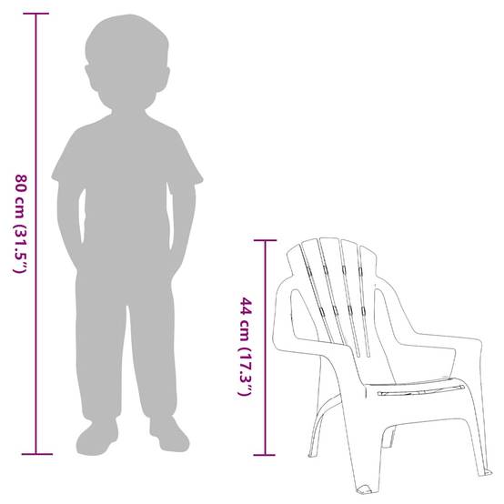PANGIVO - Chaises de jardin pour enfants rouge 37 x 34 x 44 cm PP - PANGIVO - Image 9