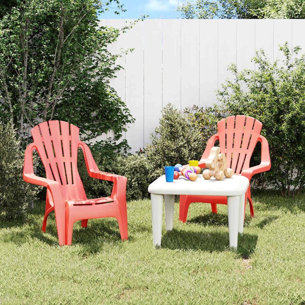 PANGIVO - Chaises de jardin pour enfants rouge 37 x 34 x 44 cm PP - PANGIVO - Image 1