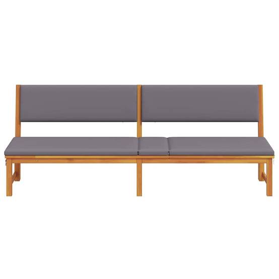 Transat | Bain de soleil | Chaise longue Marron 200 x 57 x 75cm Bois d'acacia massif - Image 5