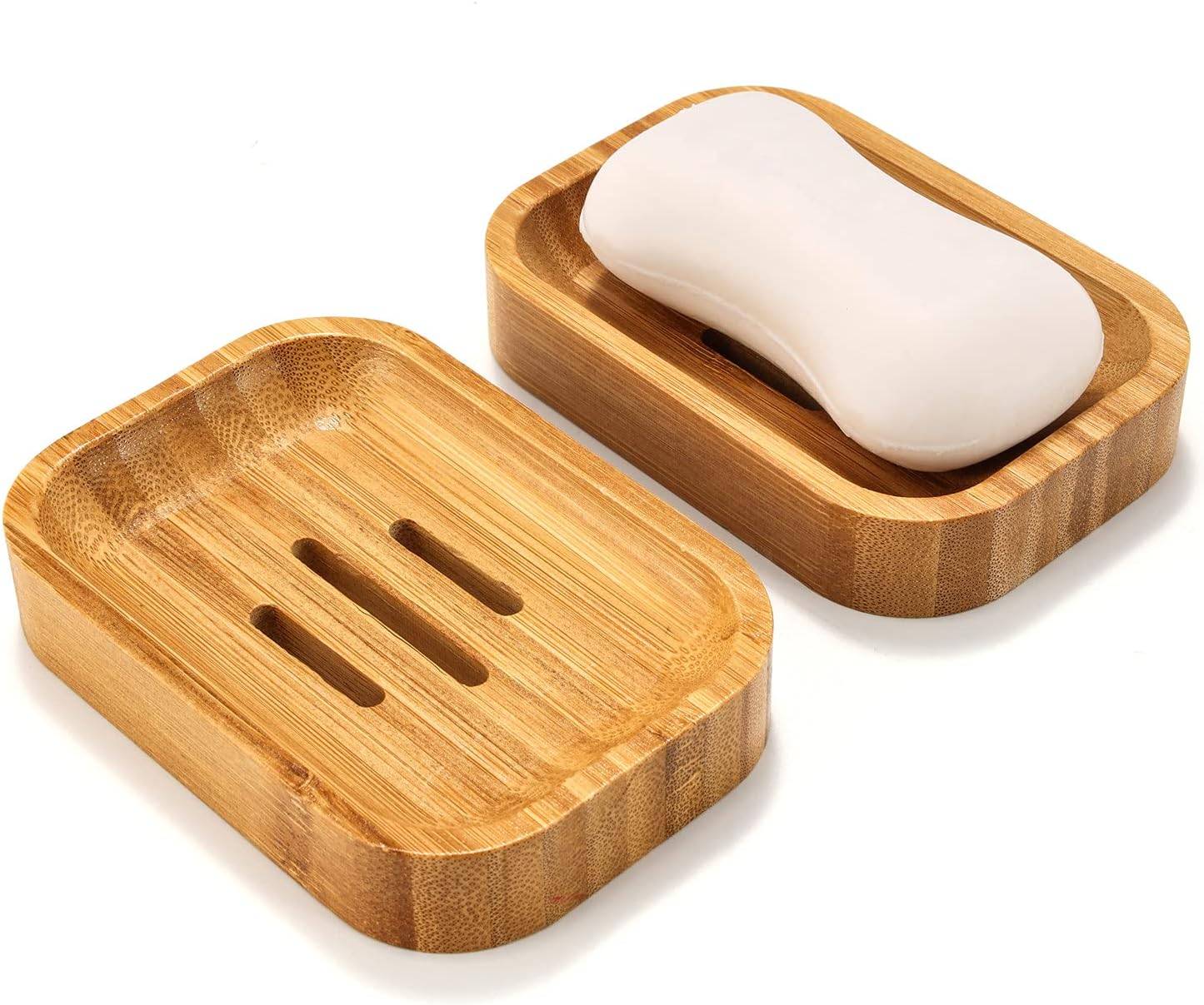 Porte savonn en bois naturel 11.5 x 8 x 2.4 cm - IntiMeg