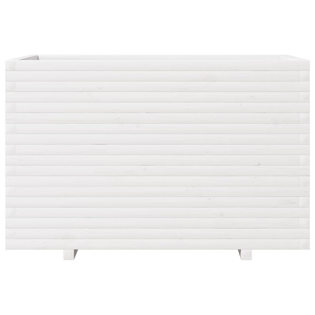 Maison Chic - Jardinière, Bac à fleurs, Pot de fleurs blanc 110x60x72 cm bois de pin massif - Imagen 5