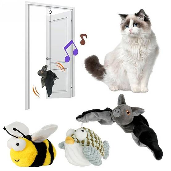 Jouet pour chat suspendu - Abeilles, poissons-globes, chauves-souris DtopbuyAge - Image 1