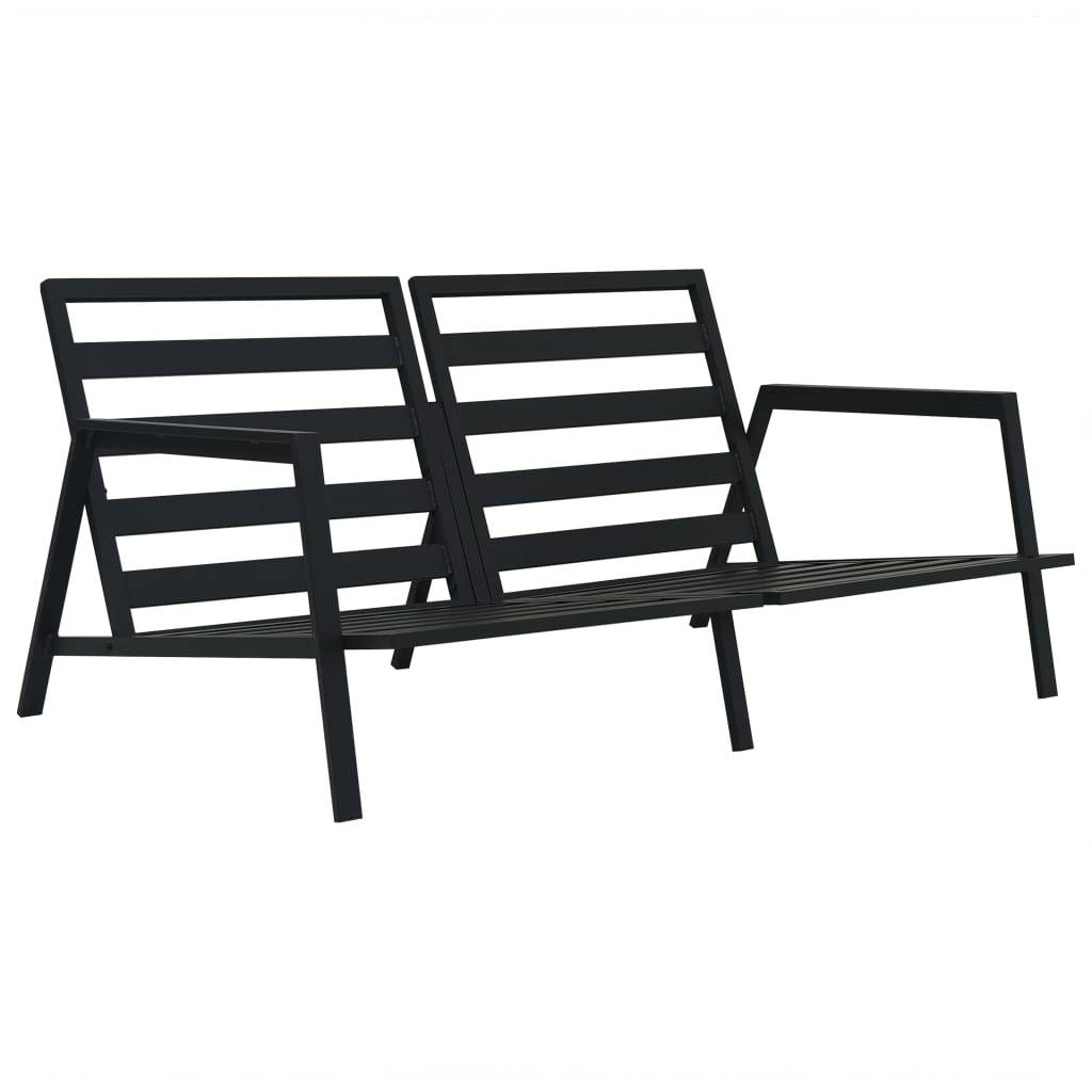 Vidaxl - Salon de jardin 5 pcs avec coussins Aluminium Gris foncé vidaXL 47817 - Imagen 9