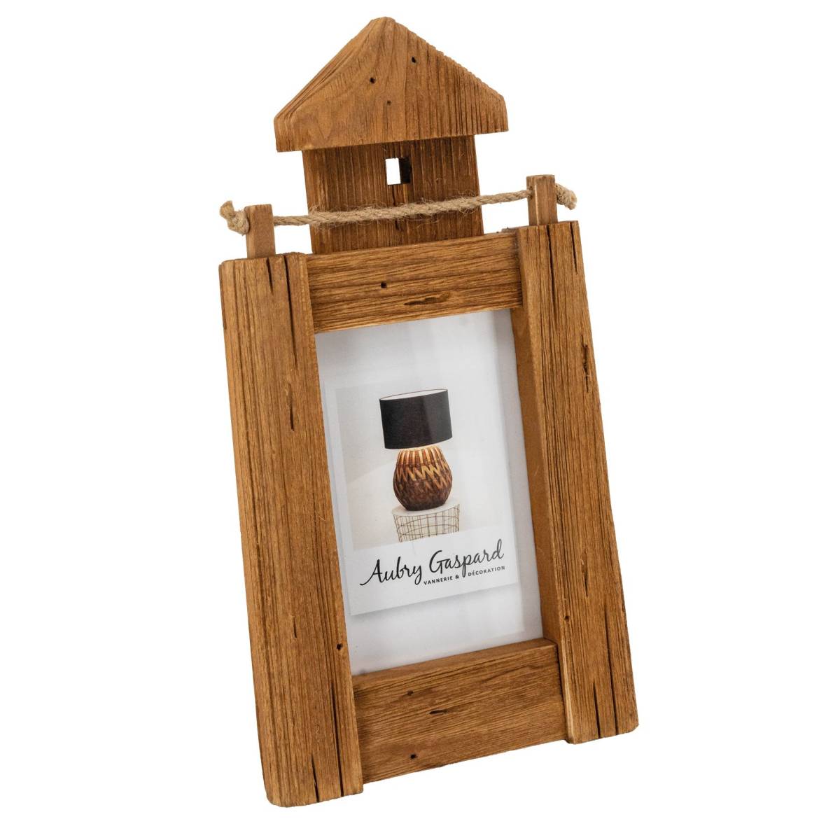 Aubry Gaspard - Cadre photo en bois recyclé Phare - Image 1