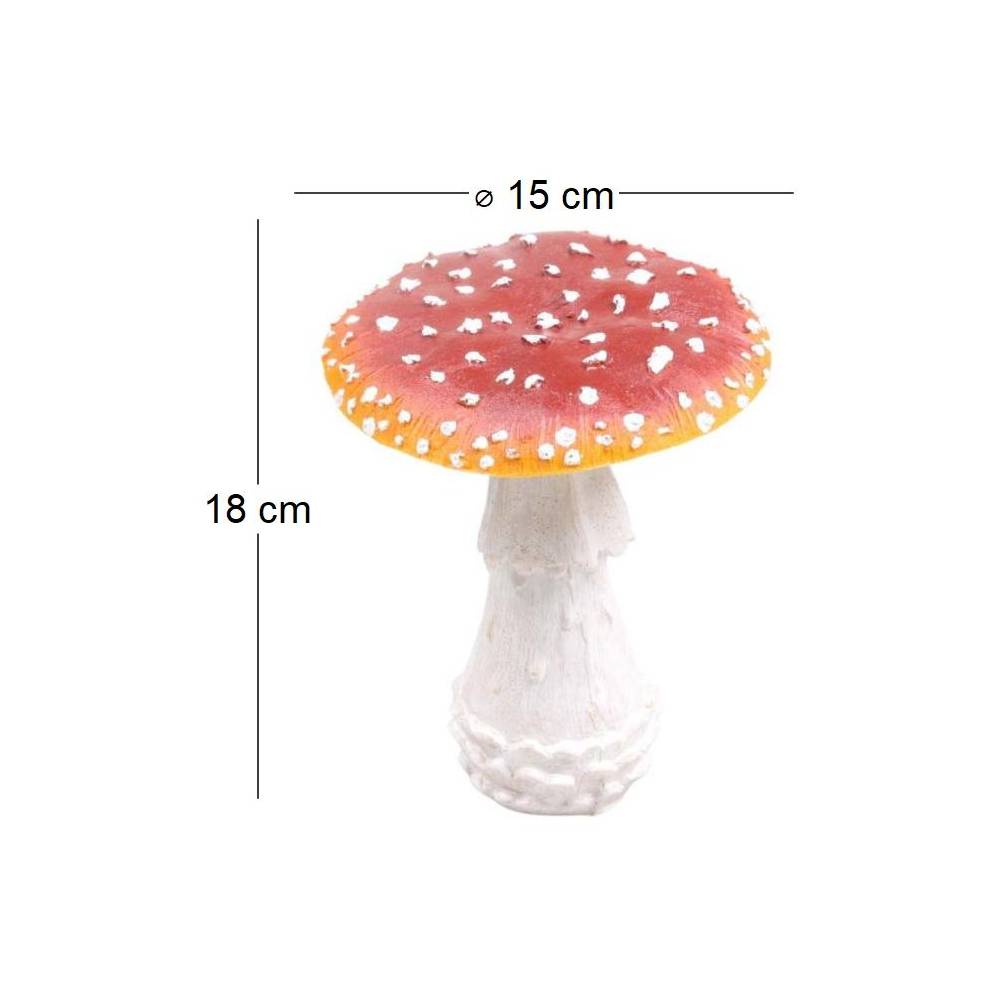 Farmwood Animals - Champignon amanite tue-mouche en résine Forest 15 x 15 x 18 cm Farmwood Animals - Imagen 3
