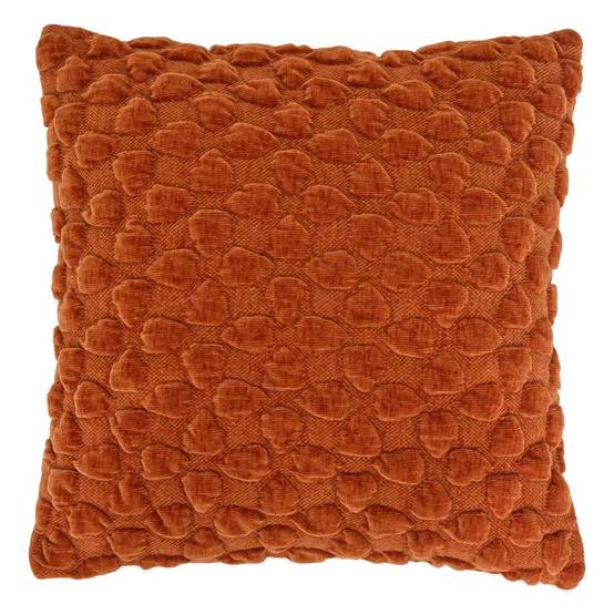 Coussin Chenillé 3D "Nova" 40x40cm Ambre - Image 1