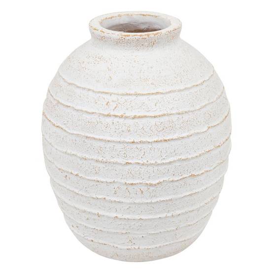 Vase Jarre Déco "Romia" 38cm Blanc - Image 1