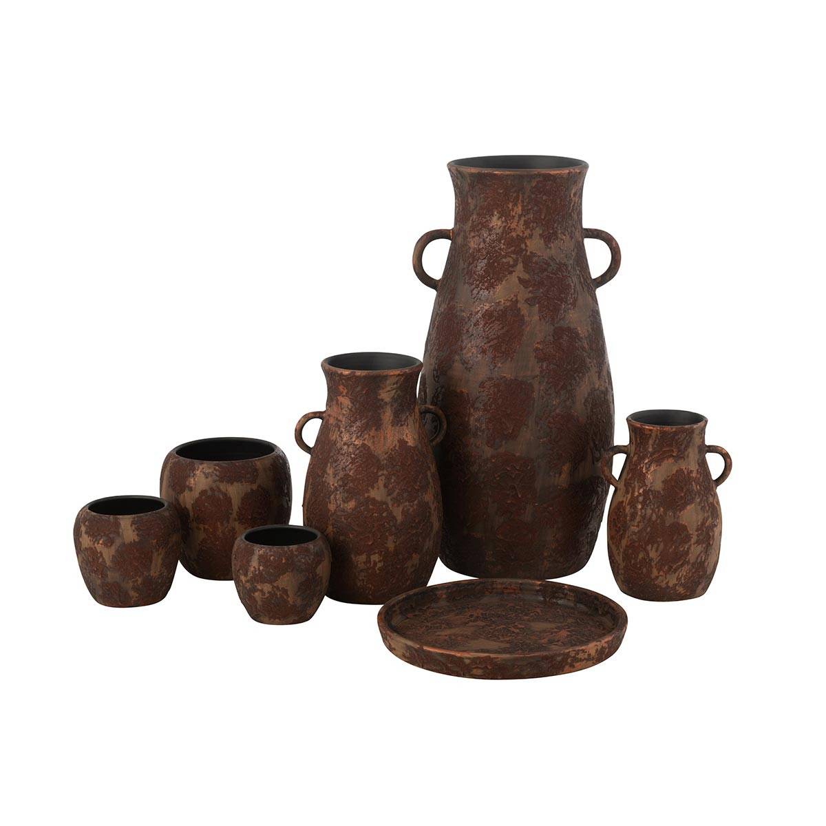 J-Line - Vase en Terre Cuite "Amphore" 70cm Marron - Image 4