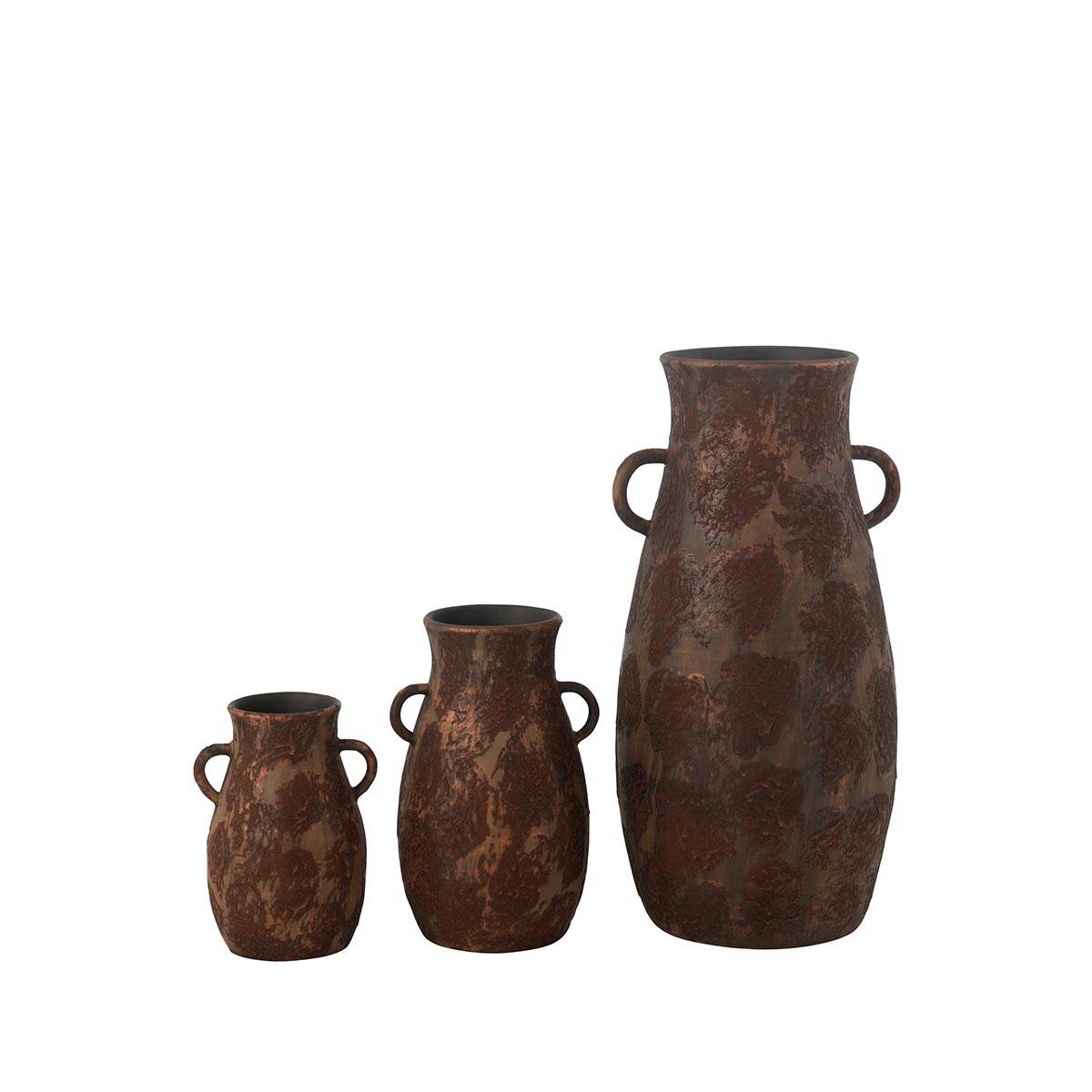 J-Line - Vase en Terre Cuite "Amphore" 70cm Marron - Image 3