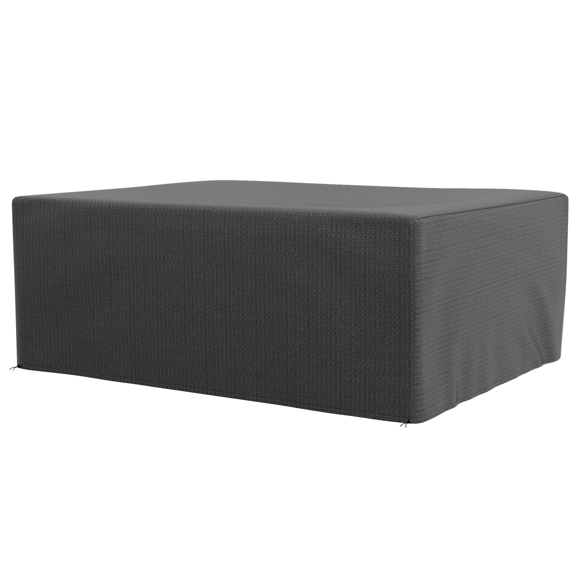 Housse salon de jardin extérieure bâche de protection extérieure anti-UV  en polyéthylène 235 x 190 x 90 cm gris - Image 2